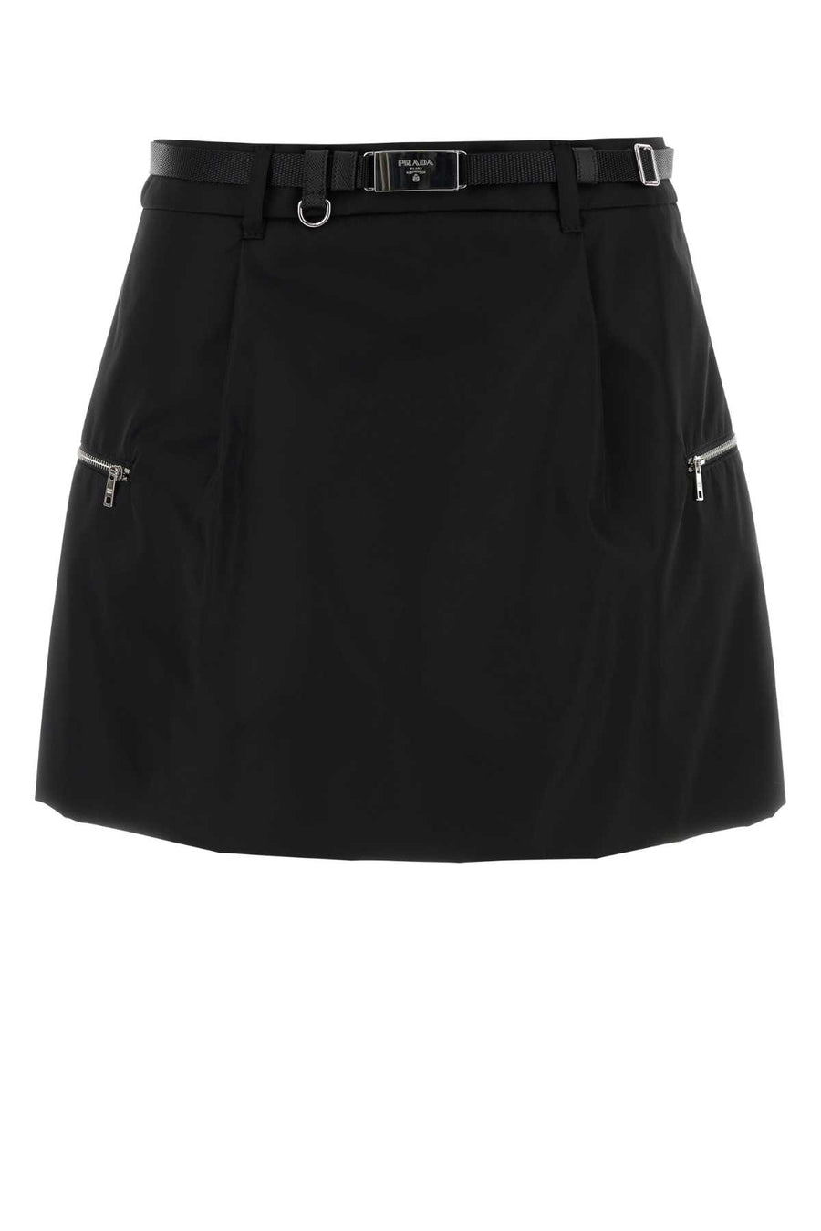 Black Re-Nylon Mini Skirt Nero Gonne