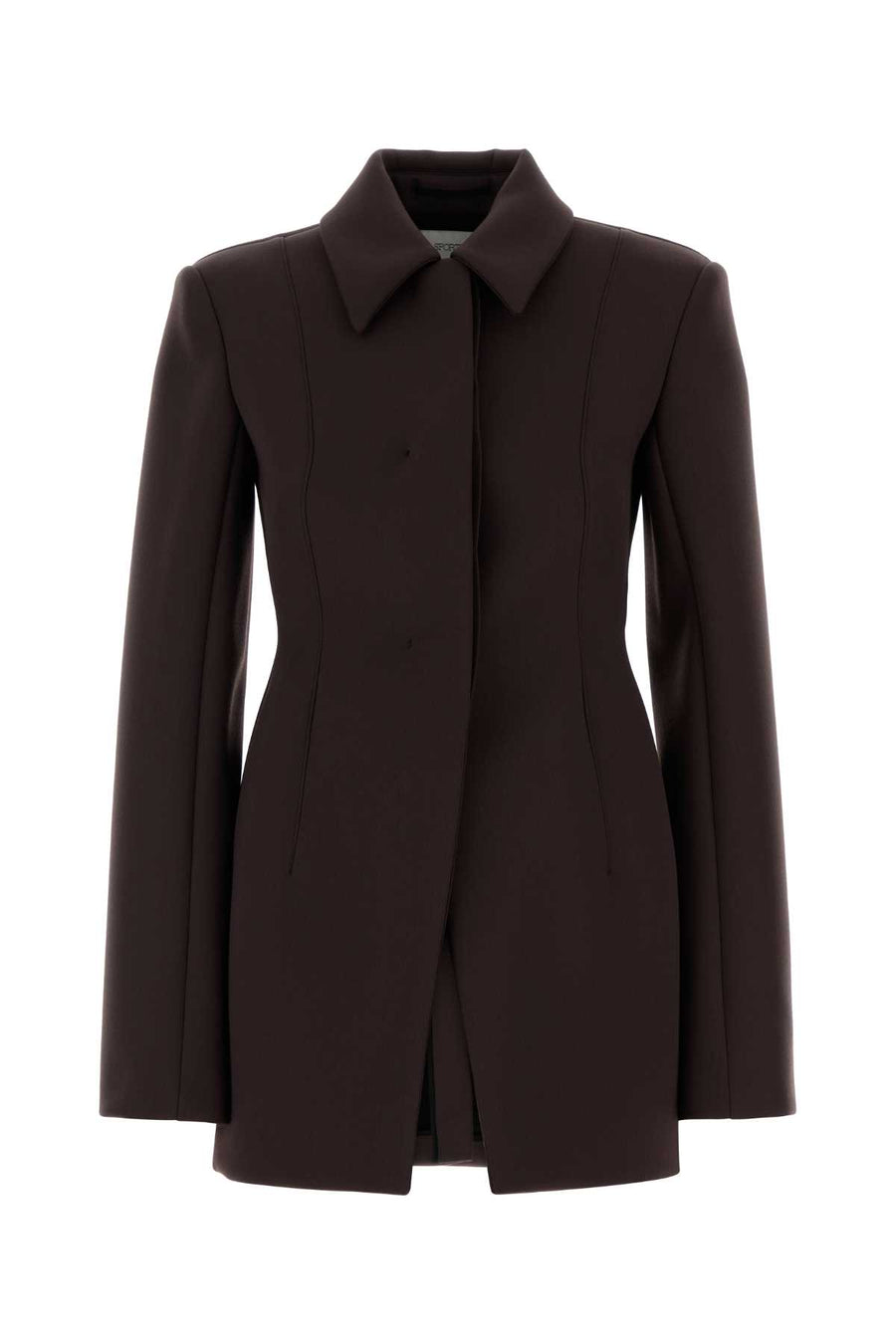 Sportmax Exterior: 55% Polyester 45% Wool Lining: 100% Polyester blazer in brown