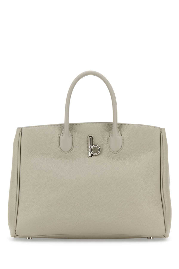 Burberry 100% calf grain leather (Bos Taurus) tote bag in beige