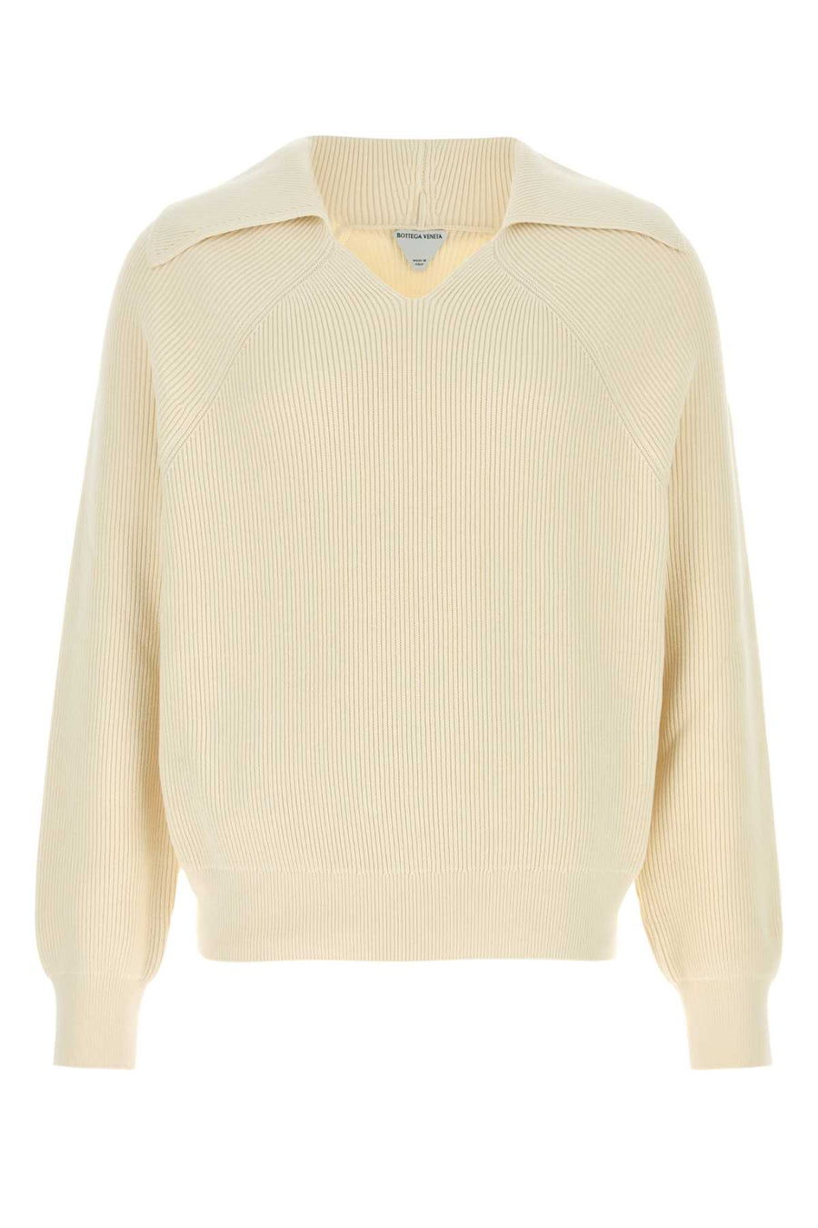 Bottega Veneta Collar 98% Cotton sweater in beige
