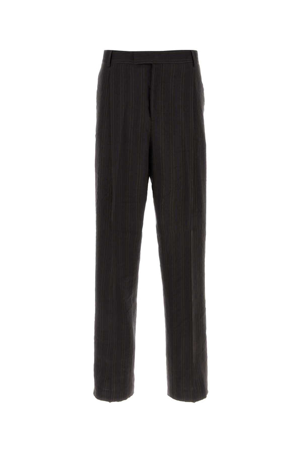 Ferragamo Expressonewnavy 51% Linen trousers in navy