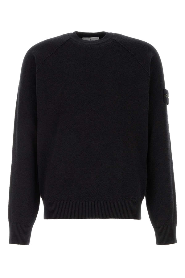 Stone Island Neck 100% Cotton sweater in navy
