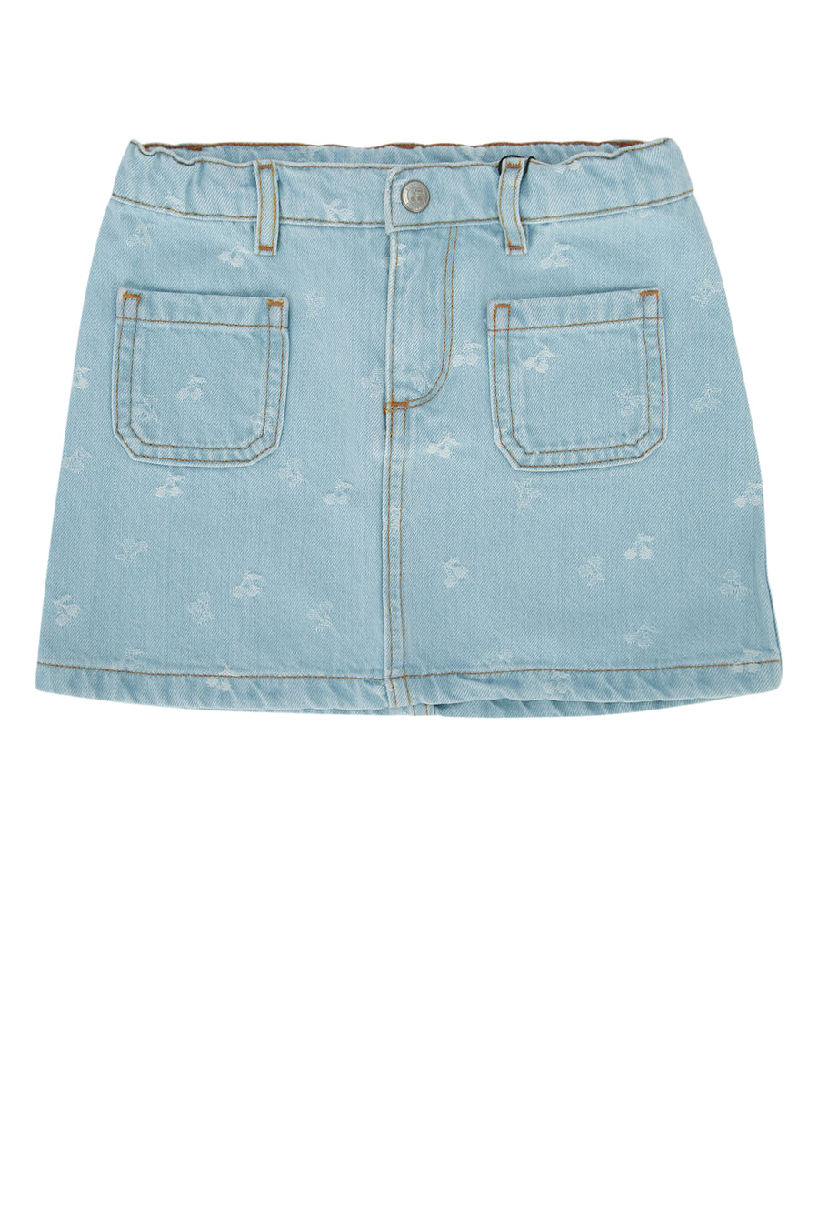Bonpoint 100% cotton denim shorts in blue