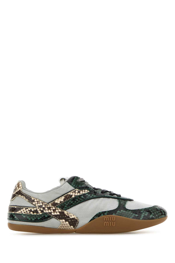 Miu Miu Exterior: 100% Leather sneaker in multicolor