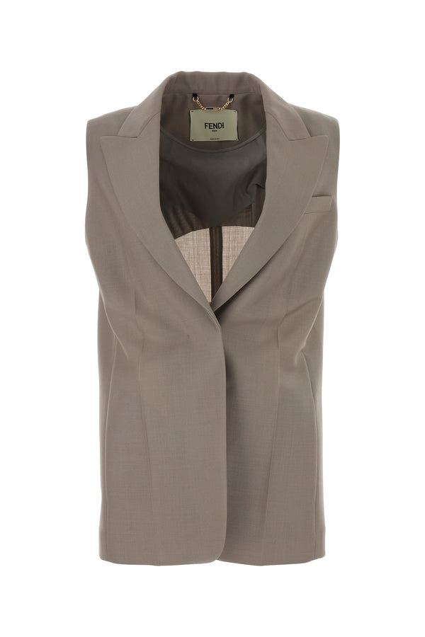 Fendi 60% Wool vest in gray