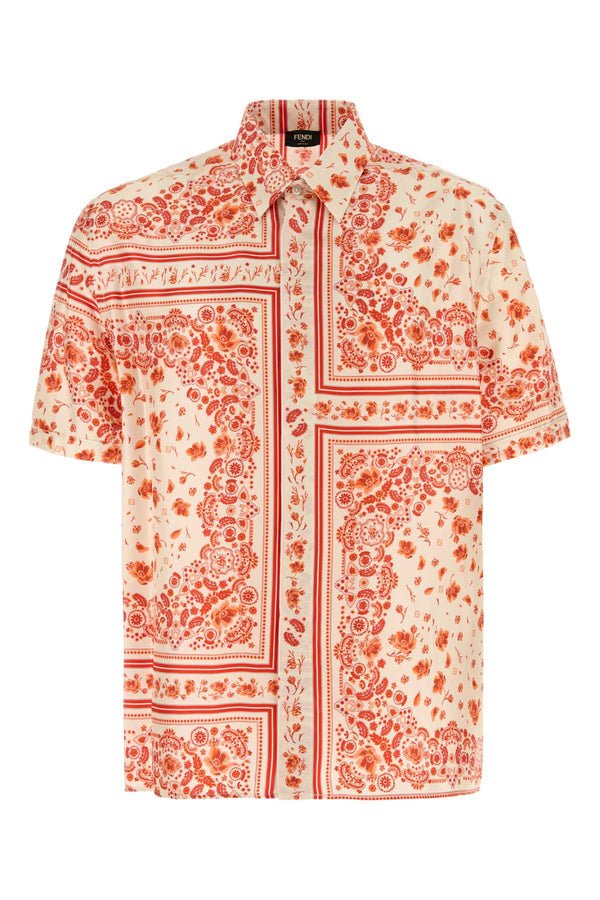 Fendi Silk 100% Silk shirt in red