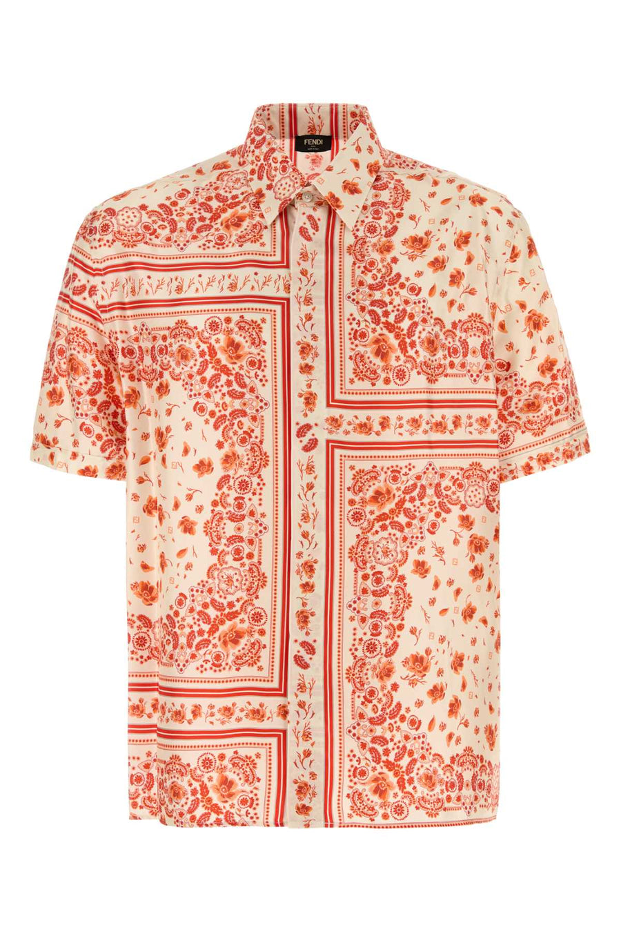 Fendi Silk 100% Silk shirt in red
