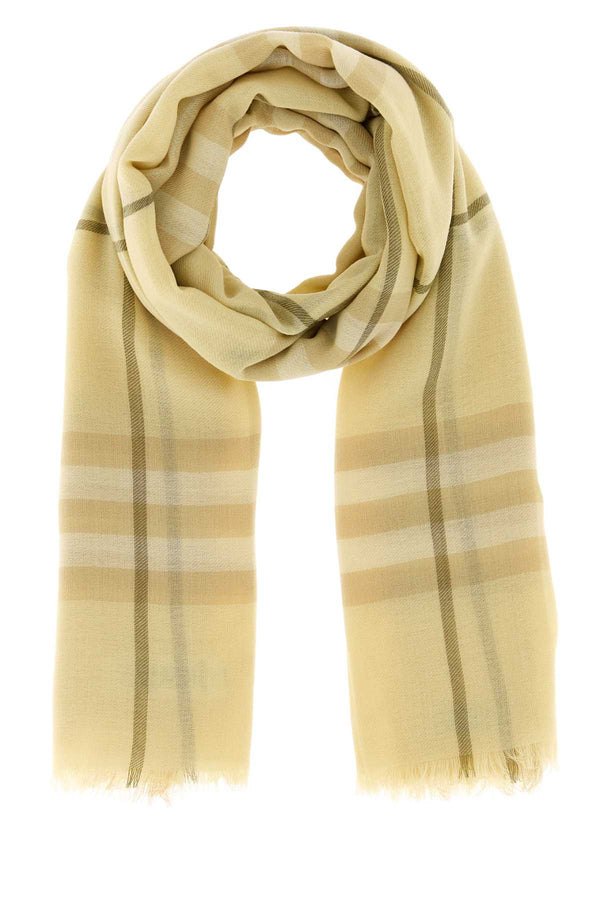 Burberry Giant 100% Wool scarf in yellow