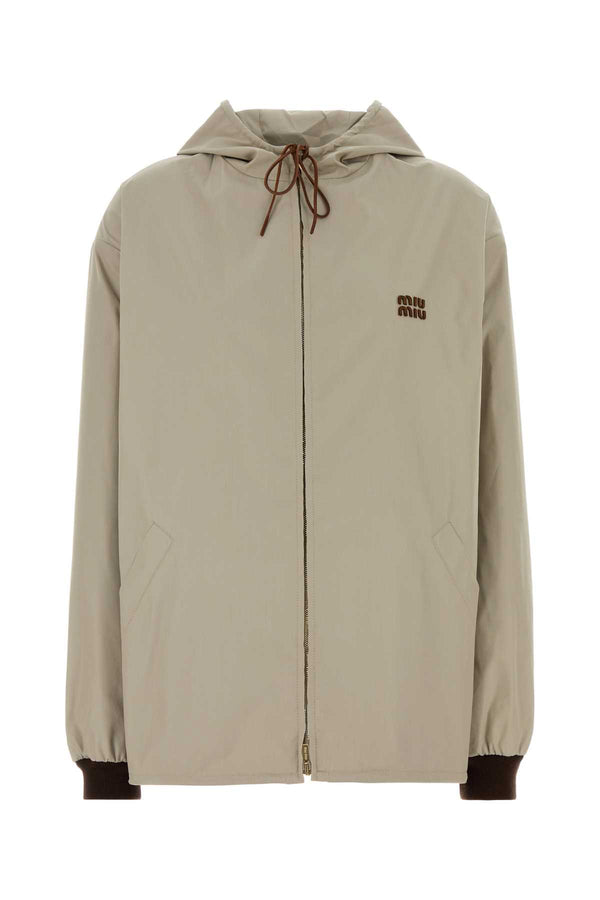 Miu Miu Exterior: 75% Cotton 25% Polyester; Lining: 75% Cotton 25% Polyester jacket in beige