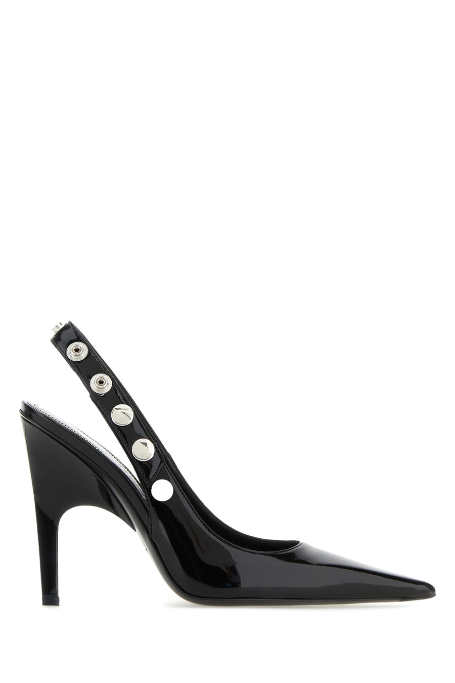 The Attico Patent leather heel in black