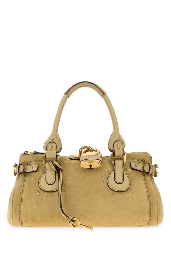 Chloé Paddington Exterior: 100% Calf shoulder bag in beige