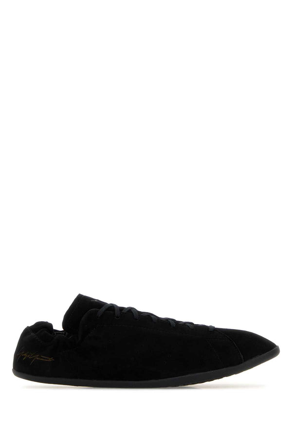 Y3 Yamamoto Exterior: 100% Suede sneaker in black