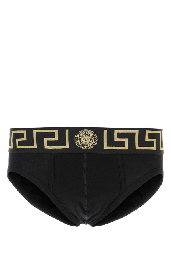 Versace Slip Outer fabric: 94% Cotton brief in black