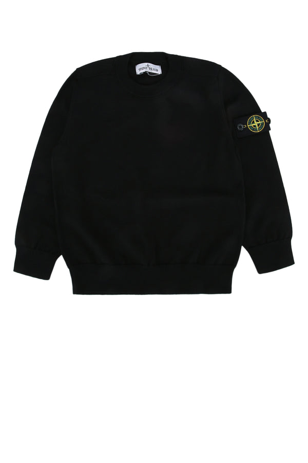 Stone Island Kids Neck Knit sweater in black