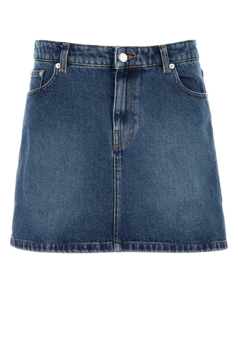 A.P.C. Moss 100% Cotton skirt in blue