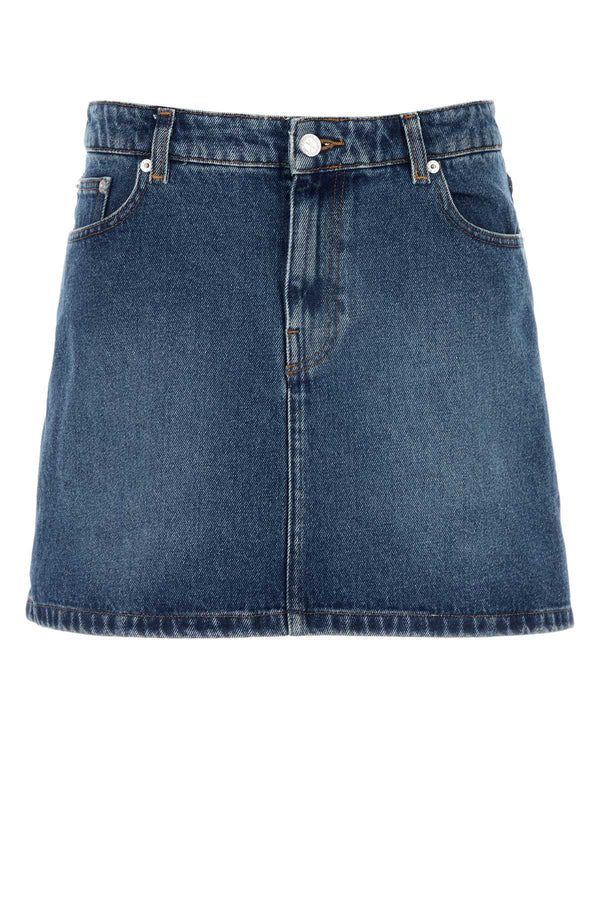 A.P.C. Moss 100% Cotton skirt in blue