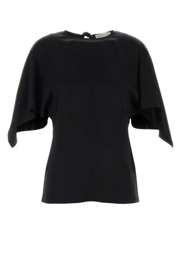 Stella McCartney Satin 73% Acetate blouse in black