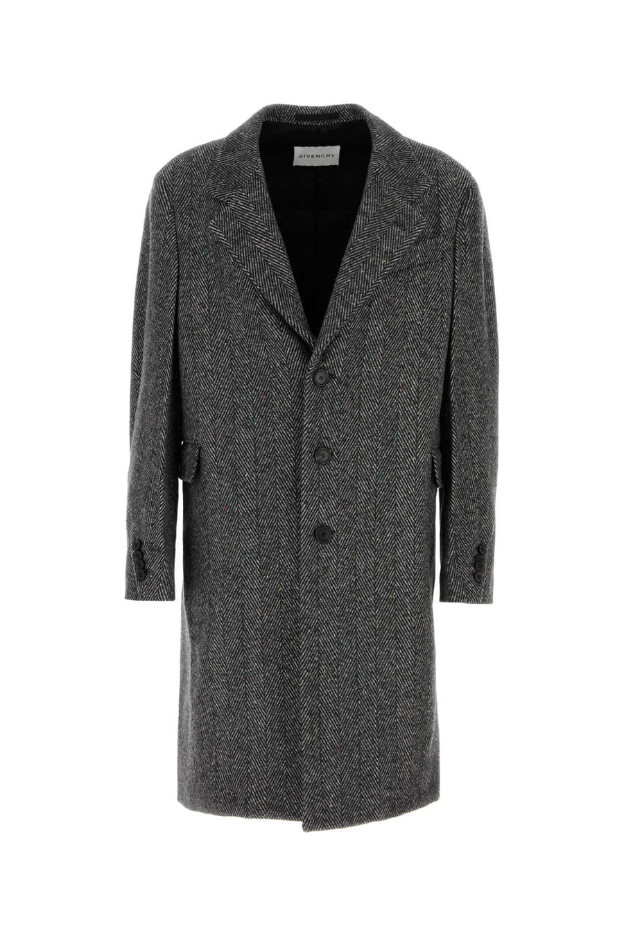 Givenchy Notch Exterior: 80% Wool 20% Nylon; Lining: 100% Viscose coat in gray