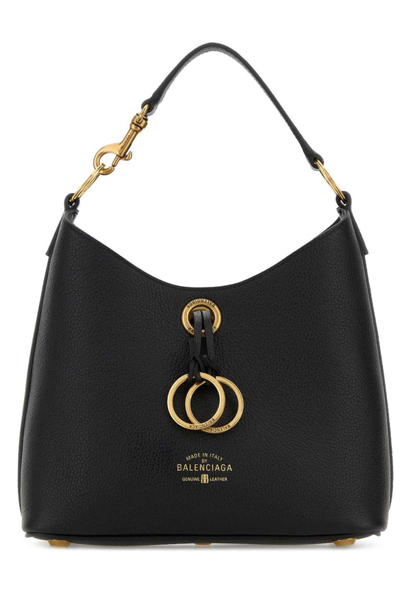 Balenciaga Leather T Domesticated Calf Leather 100% shoulder bag in black