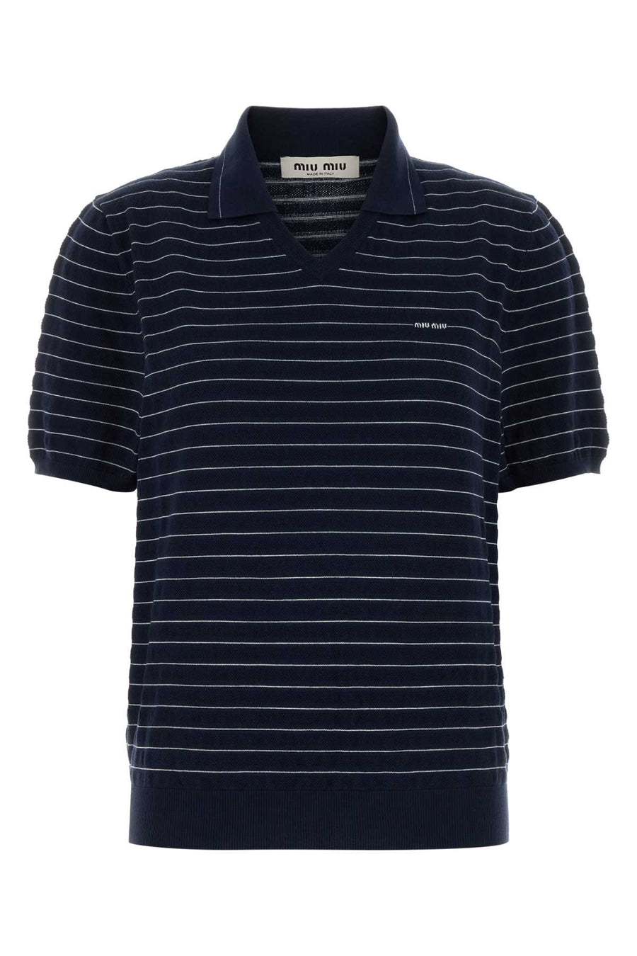 Miu Miu 100% Cotton polo shirt in navy