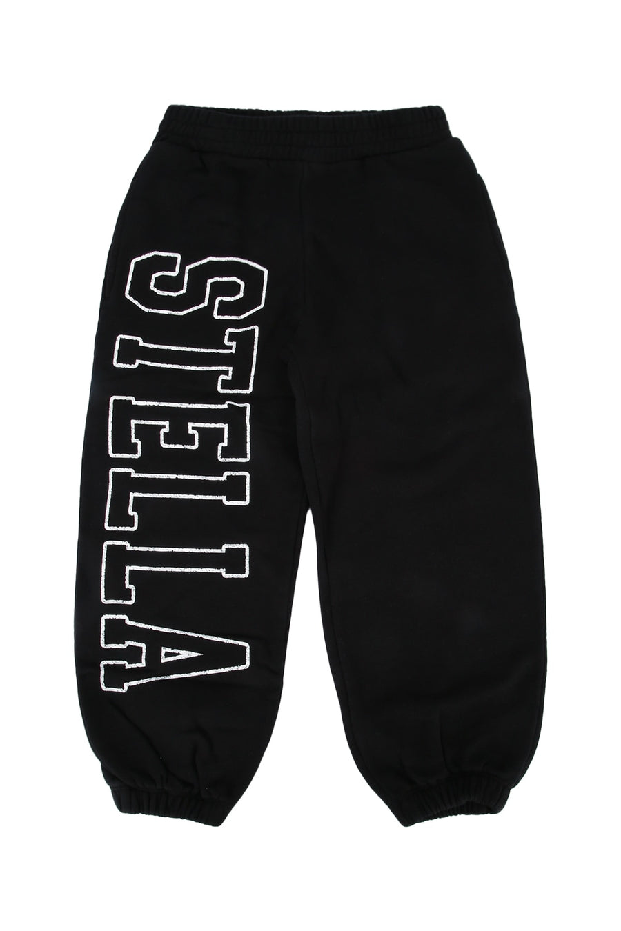 Stella Mccartney Kids 100% Cotton joggers in black