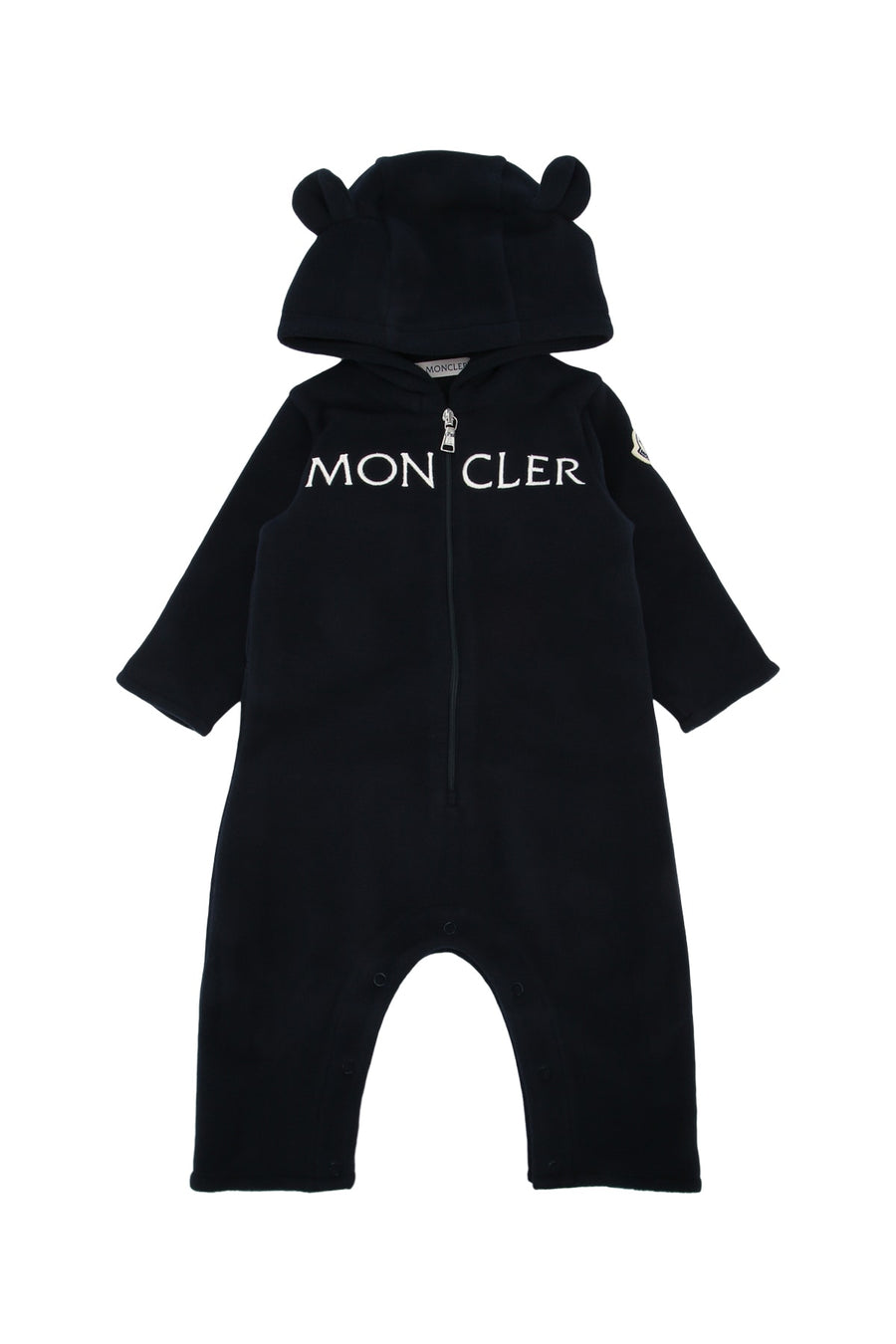 Moncler Jr Neck Cotton bodysuit in black