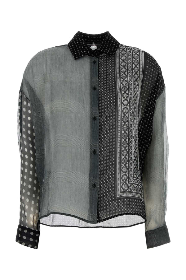 Ermanno Scervino Fantasia 100% Silk shirt in gray