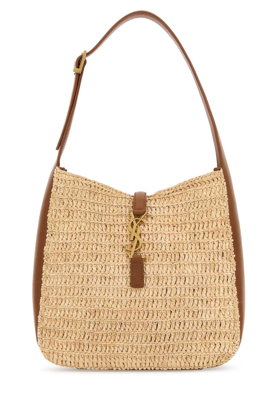 Saint Laurent 100% Raffia shoulder bag in beige
