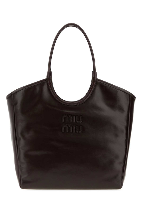Miu Miu Exterior: 100% Leather tote bag in brown