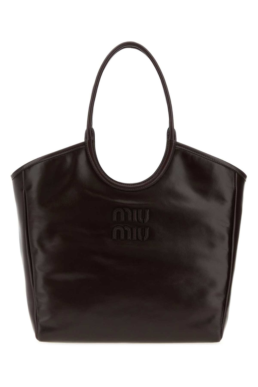 Miu Miu Exterior: 100% Leather tote bag in brown