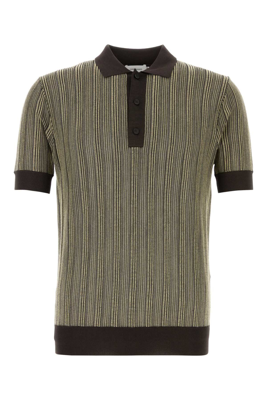 Ferragamo Polo 72% Viscose polo shirt in beige