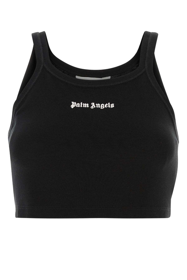Palm Angels 100% Cotton tank top in black