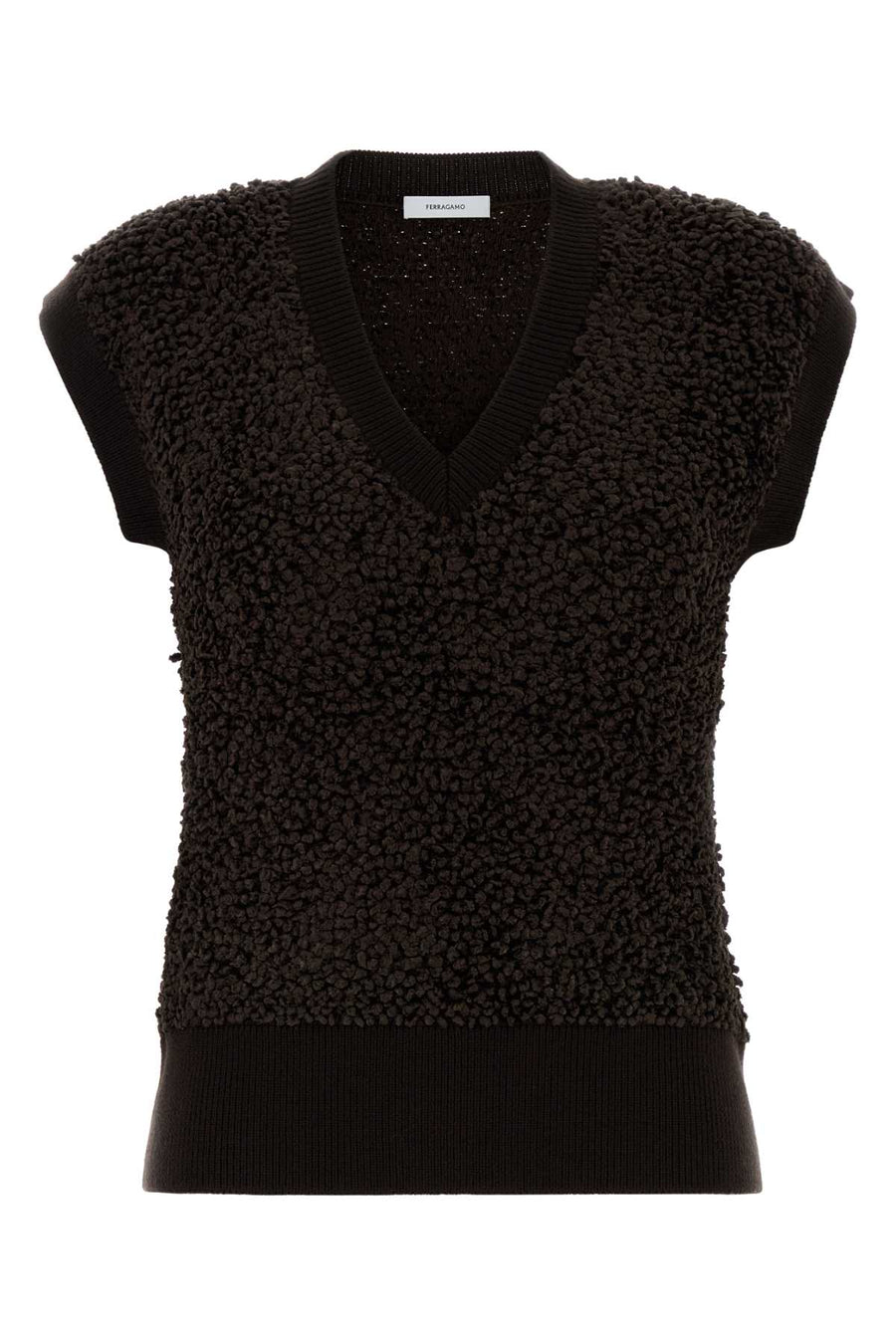 Ferragamo Exterior: 81% Viscose vest in black