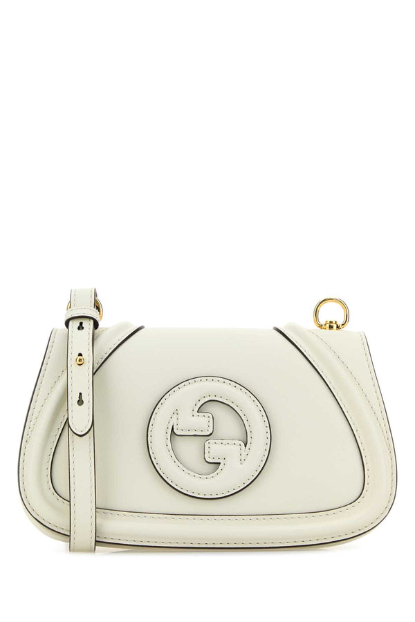 Gucci Gucci Exterior: 100% Leather; Lining: 100% Fabric; Finishing: Golden metal crossbody bag in white