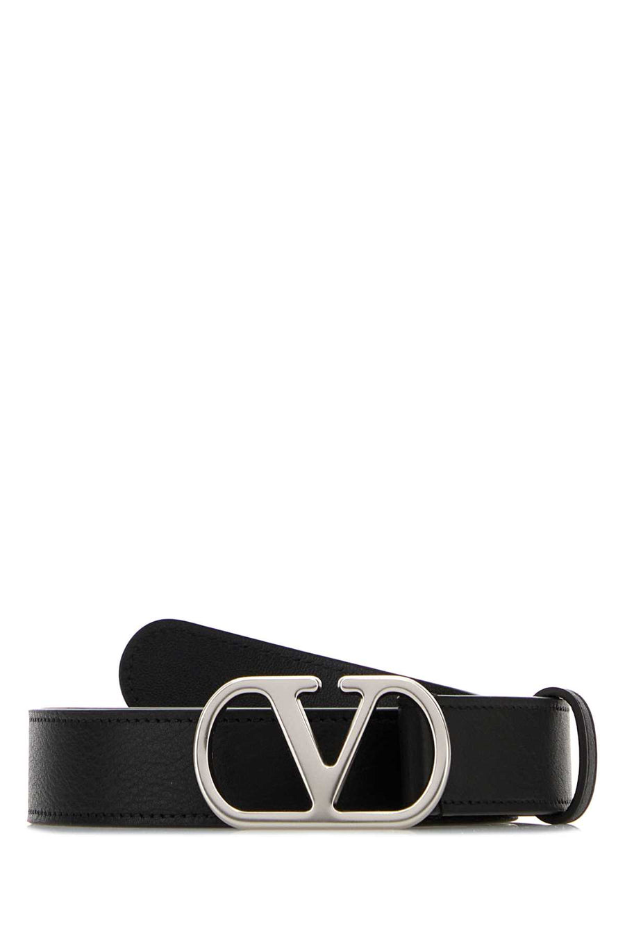 Valentino Garavani Vlogo Calf leather (Bos Taurus) belt in black