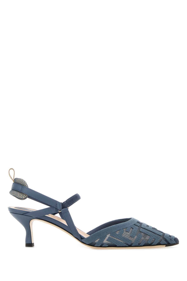 Fendi Rete Exterior: 100% Fabric; Interior: 100% Fabric heel in blue