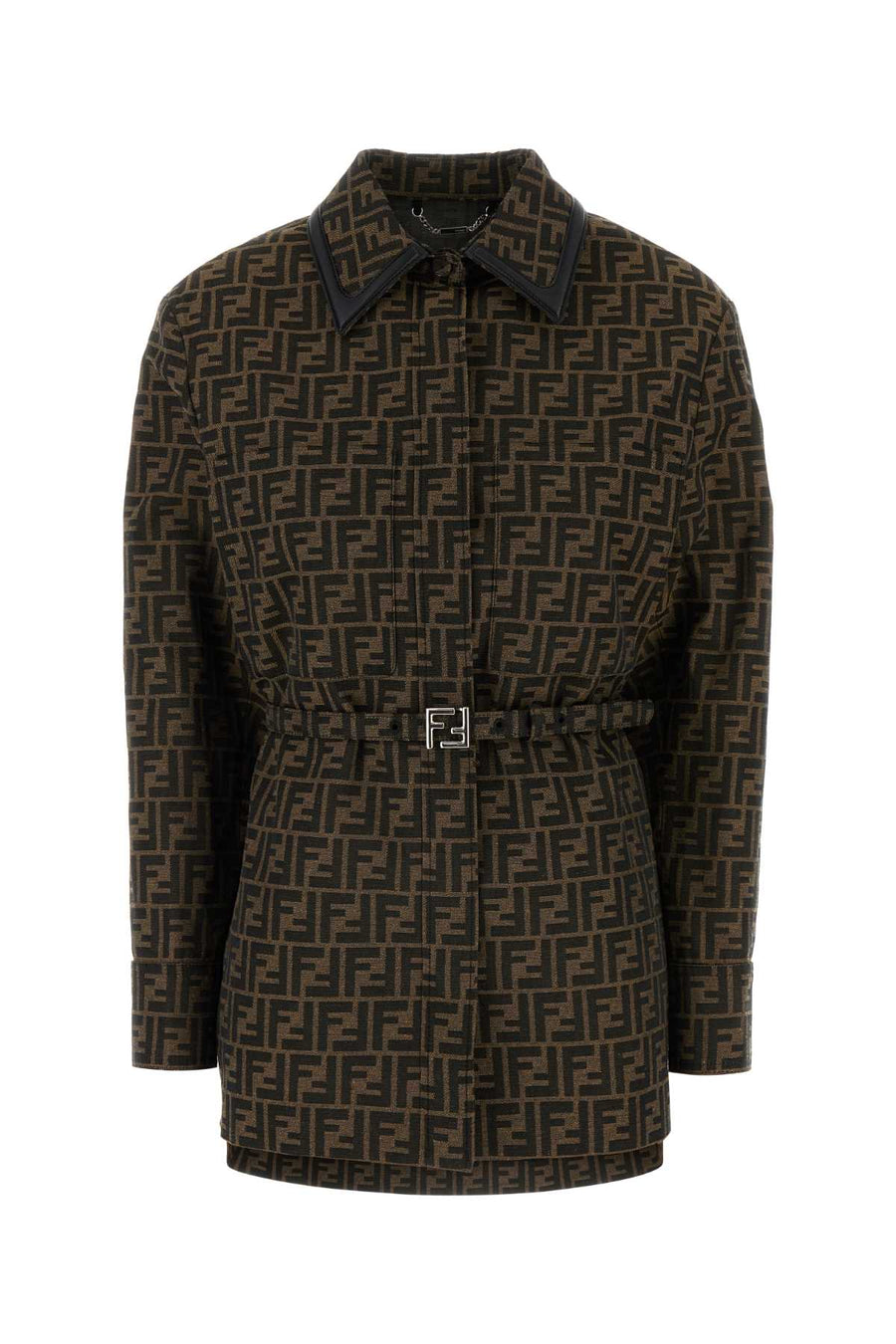 Fendi Canvas 65% Polyester jacket in brown