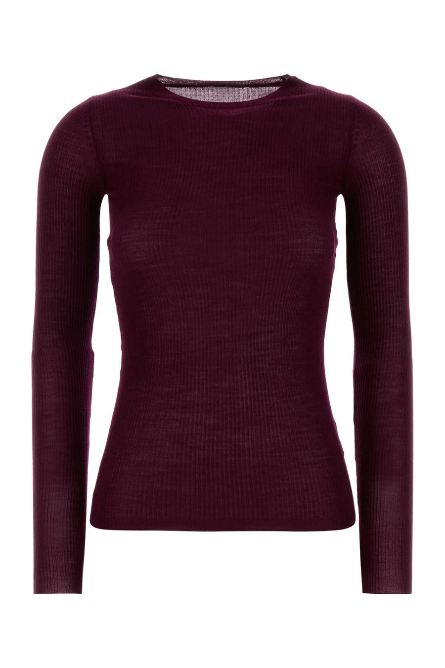 Jil Sander 100% Wool sweater in burgundy