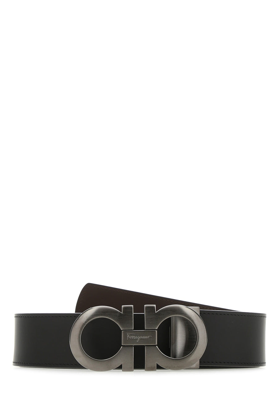 Ferragamo Nerohickory 100% Calf belt in black