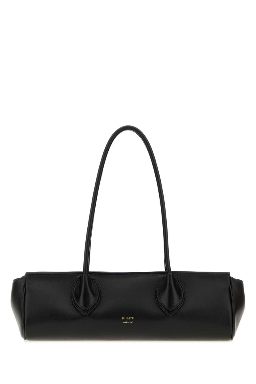 Khaite Soft Exterior: 100% Lamb; Lining: 100% Leather; Finishing: Golden metal shoulder bag in black