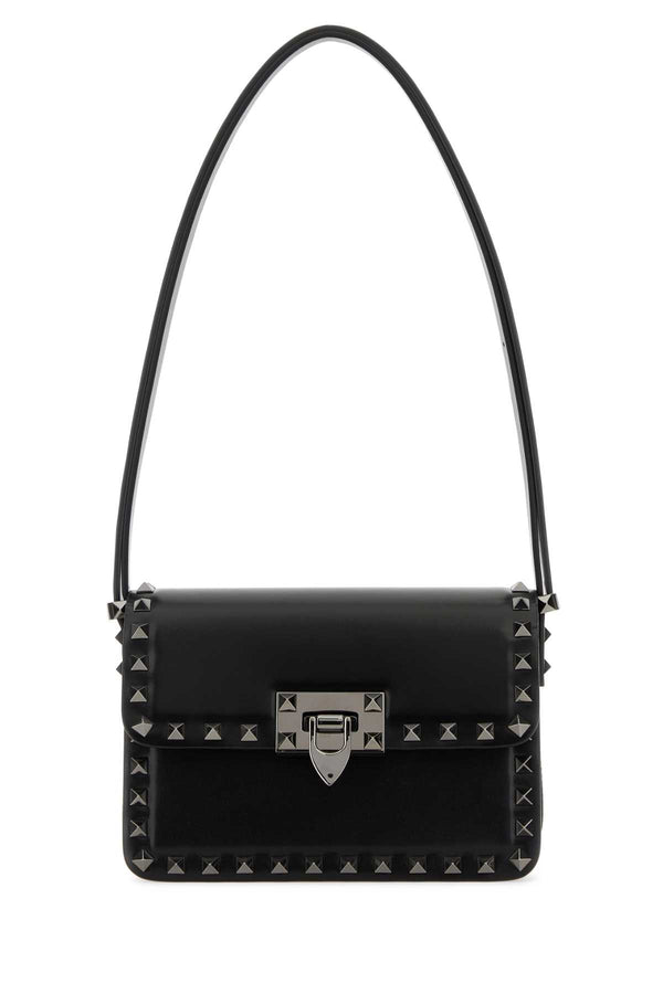 Black Leather Rockstud23 Shoulder Bagâ Nero Borse A Tracolla