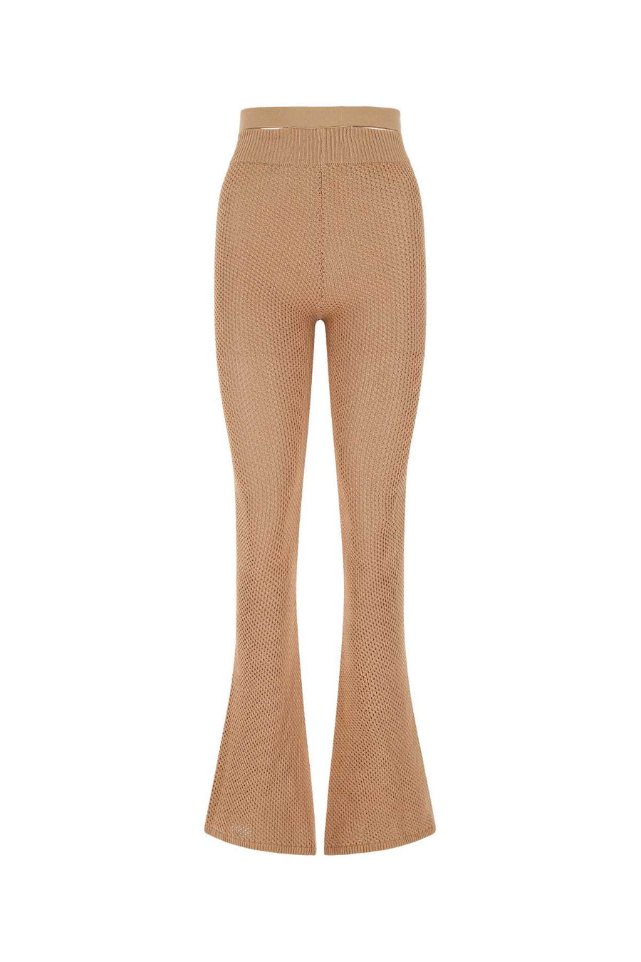 Andrea Adamo 80% Viscose trousers in beige
