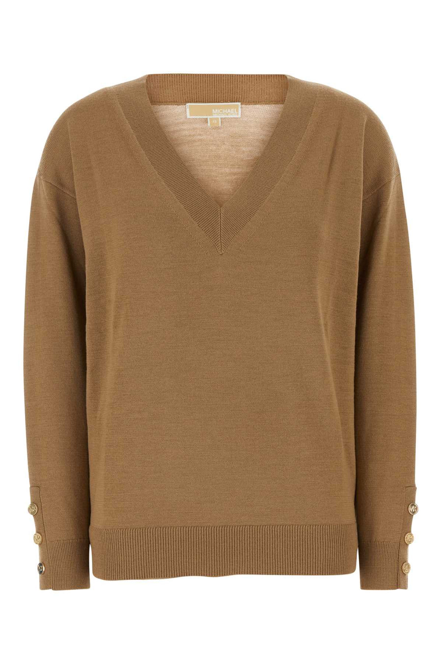 Michael By Michael Kors Butn 100% Merino wool sweater in camel