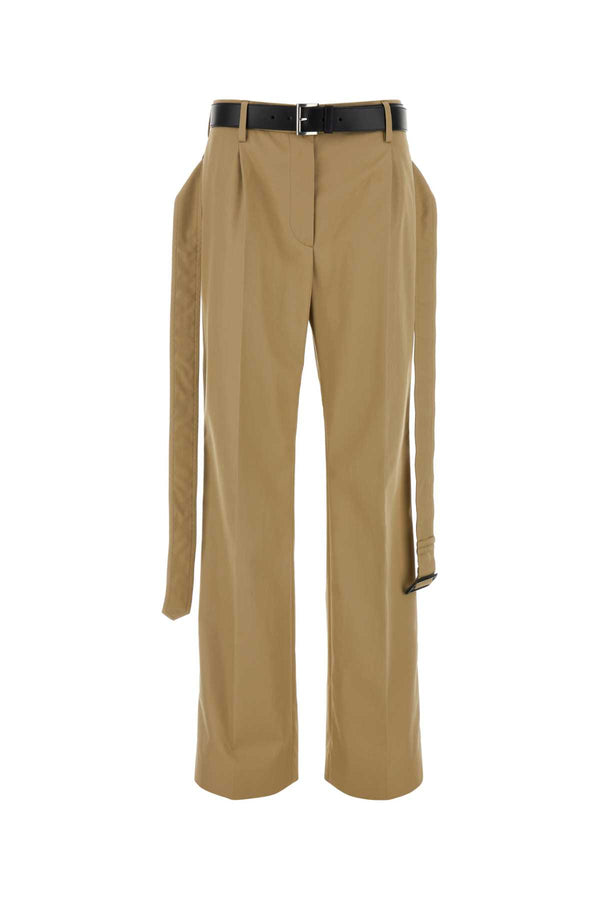 Prada 100% cotton trousers in beige