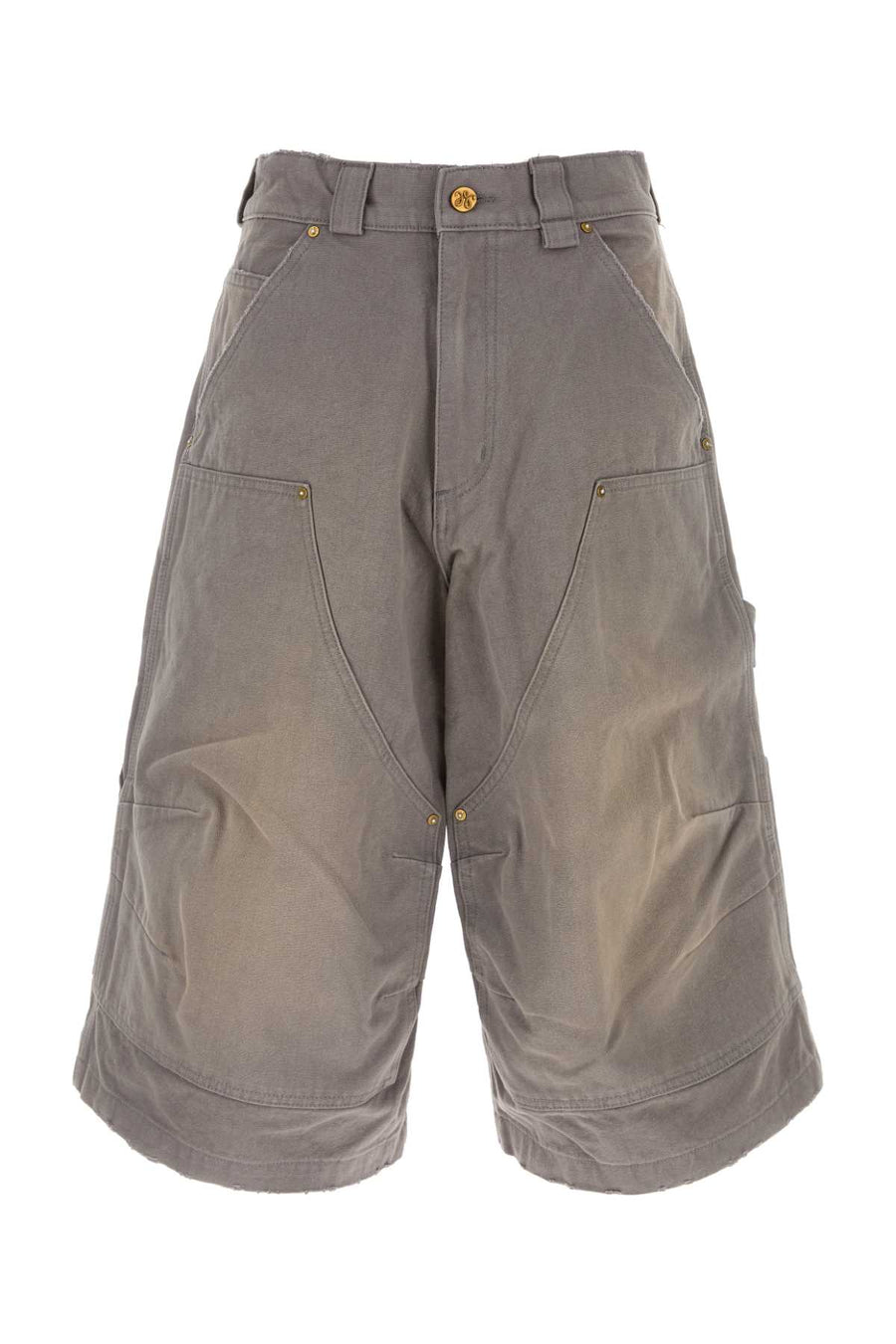 Willy Chavarria Knee 100% Cotton bermuda shorts in gray