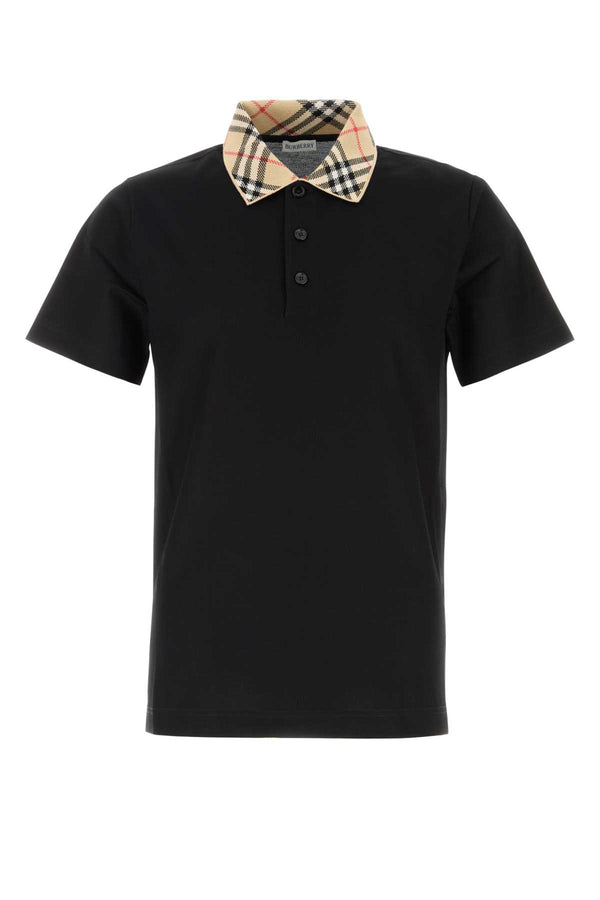 Burberry 100% Cotton polo shirt in black