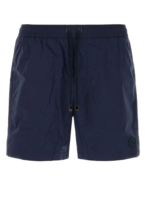 Giorgio Armani Exterior: 92% Nylon 8% Elastane; Lining: 92% Nylon 8% Elastane swimming shorts in navy