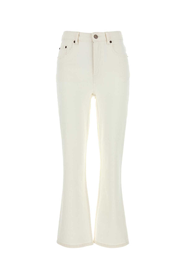 Tory Burch 98% Cotton 2% Elastane jeans in white