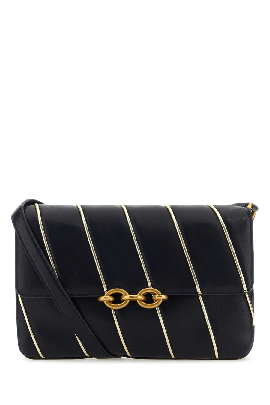 Saint Laurent Exterior: 100% Leather shoulder bag in black