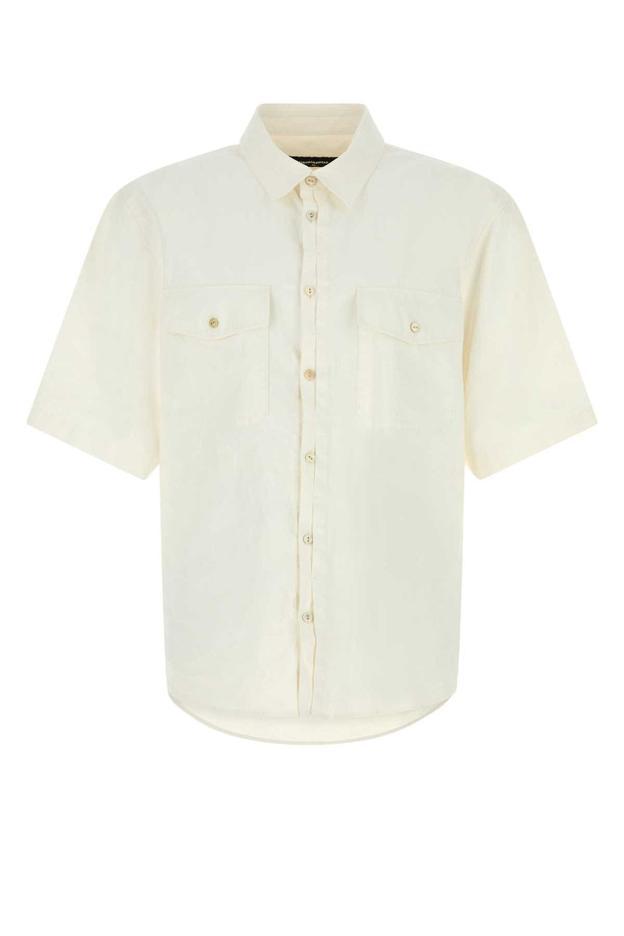 Dsquared2 Short 100% Linen shirt in white